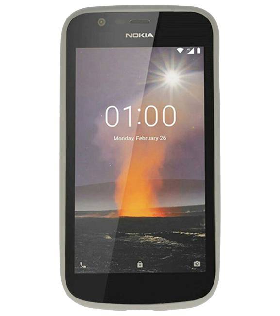 Custodia in TPU a colori per Nokia 1 grigio
