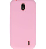 Farb-TPU-Hülle für Nokia 1 Pink