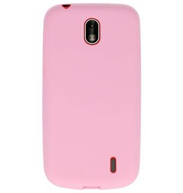 Coque TPU Couleur pour Nokia 1 Rose