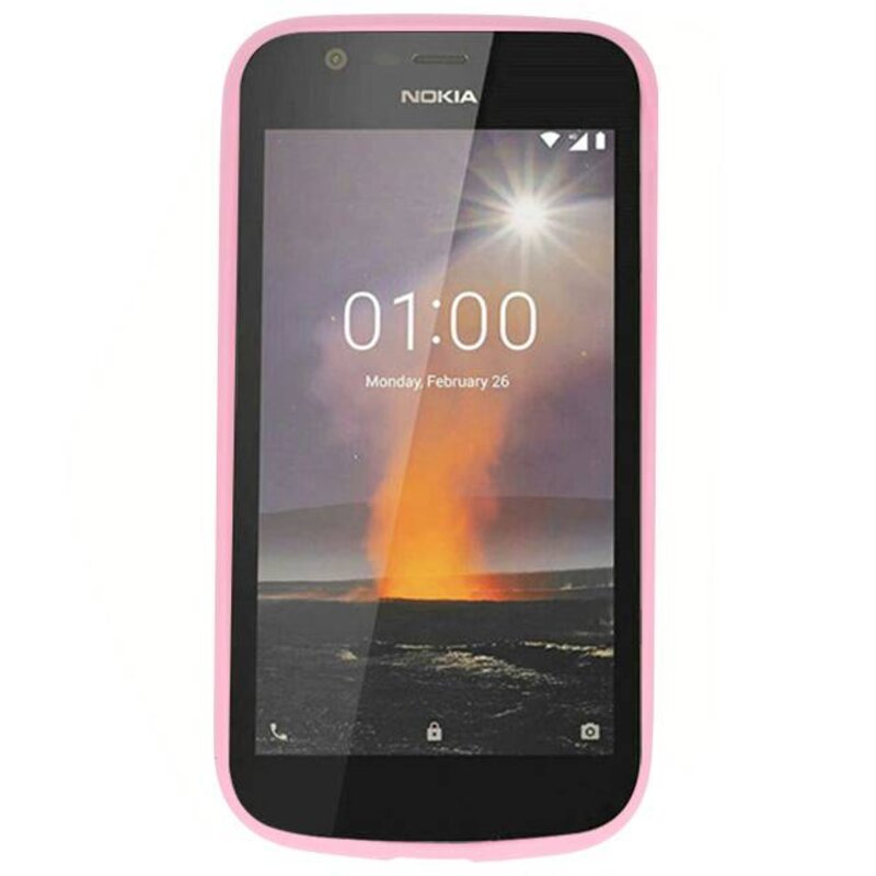 Coque TPU Couleur pour Nokia 1 Rose