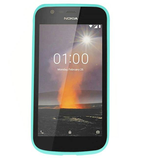 Farve TPU Taske til Nokia 1 Turkis