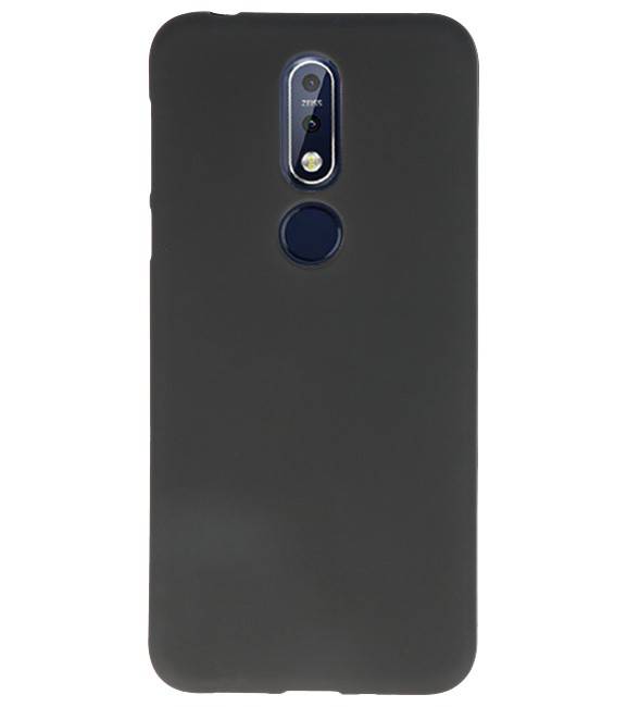 Farb-TPU-Hülle für Nokia 7.1 Black