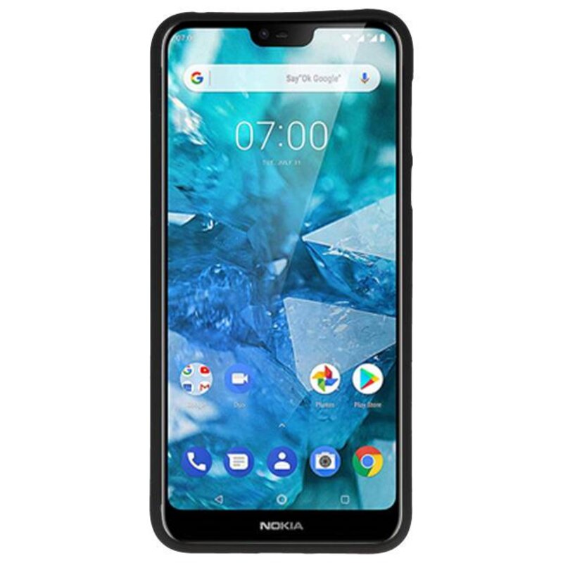 Coque TPU Couleur pour Nokia 7.1 Noir