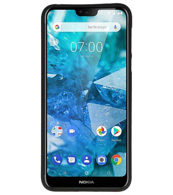 Coque TPU Couleur pour Nokia 7.1 Noir