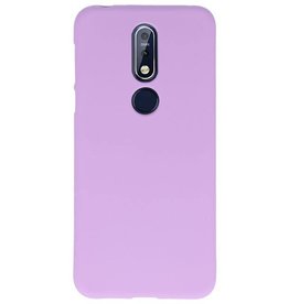 Color TPU Hoesje voor Nokia 7.1 Paars