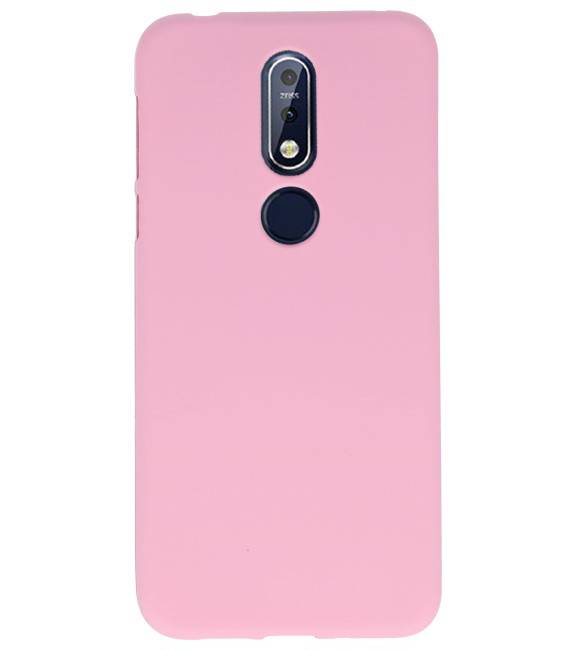 Farb-TPU-Hülle für Nokia 7.1 Pink