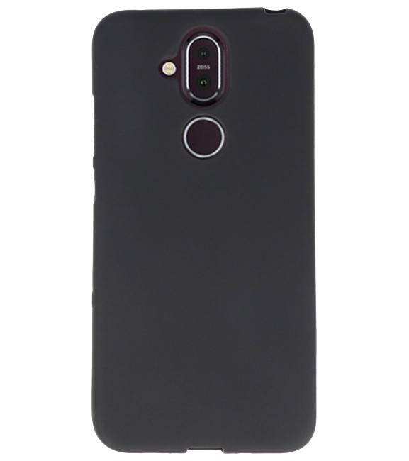 Color TPU Hoesje voor Nokia 8.1 Zwart