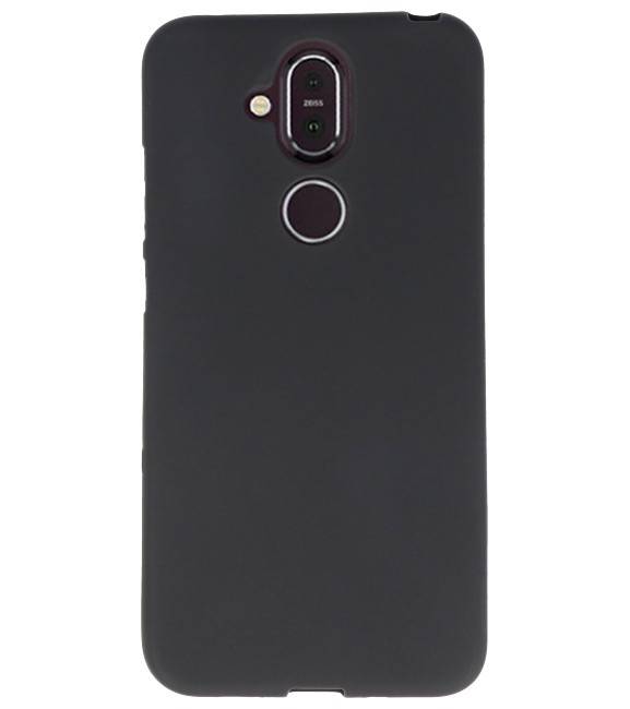 Coque TPU Couleur pour Nokia 8.1 Noir