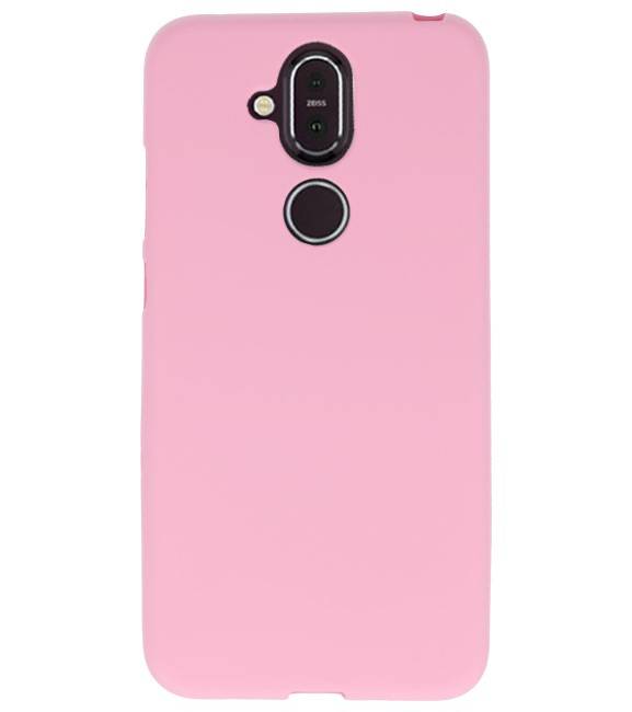 Farb-TPU-Hülle für Nokia 8.1 Pink
