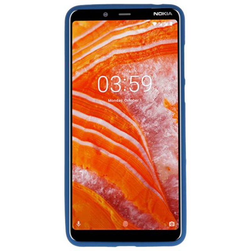 Farve TPU Taske til Nokia 3.1 Plus Navy