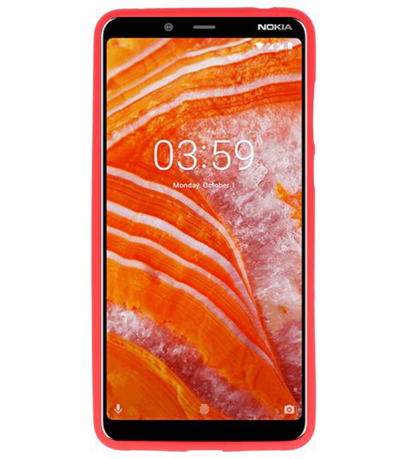 Farve TPU Taske til Nokia 3.1 Plus Red