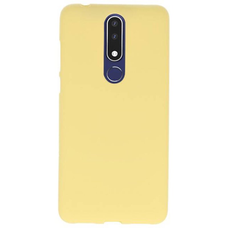 Coque TPU couleur pour Nokia 3.1 Plus Jaune