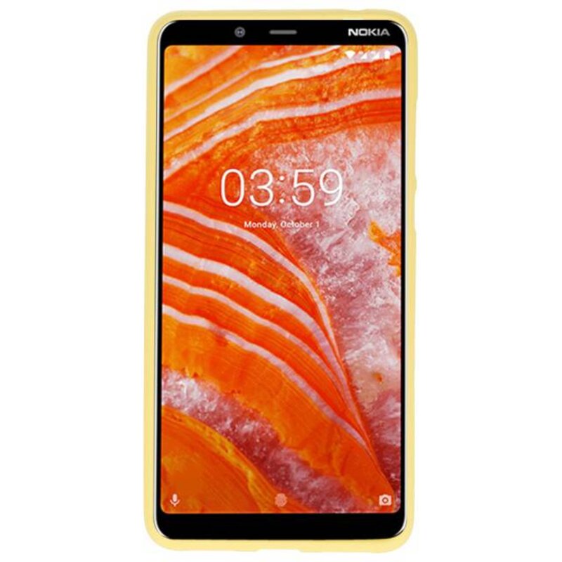 Coque TPU couleur pour Nokia 3.1 Plus Jaune
