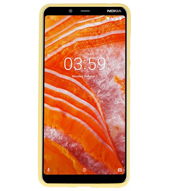 Custodia in TPU a colori per Nokia 3.1 Plus Yellow