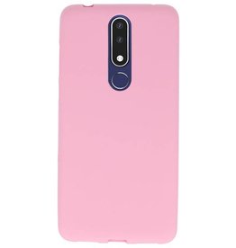 Farve TPU Taske til Nokia 3.1 Plus Pink