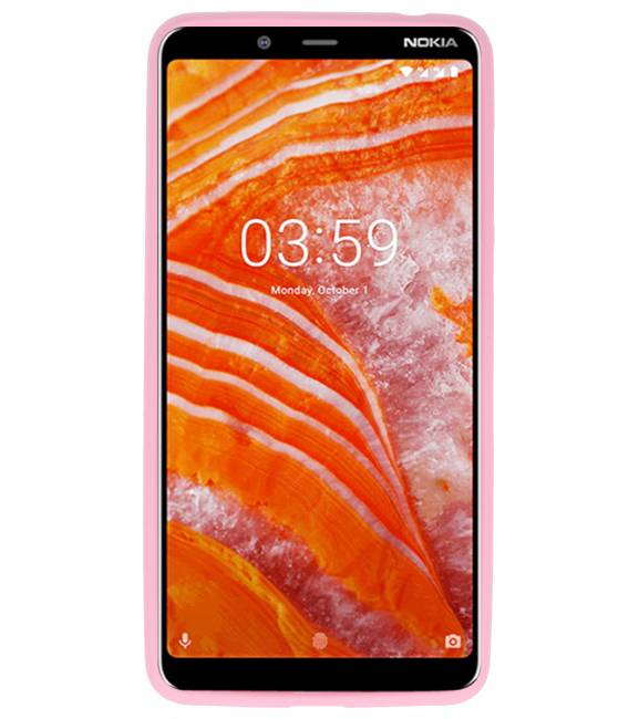 Farve TPU Taske til Nokia 3.1 Plus Pink