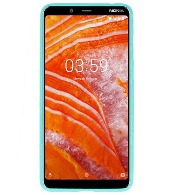 Coque TPU couleur pour Nokia 3.1 Plus Turquoise