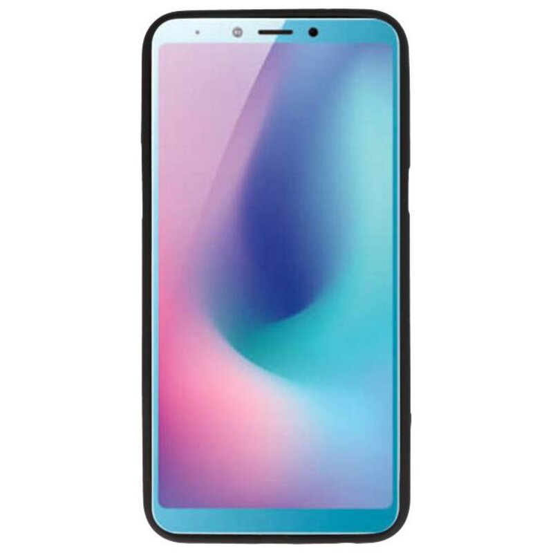 Farve TPU Taske til Samsung Galaxy A6s Sort