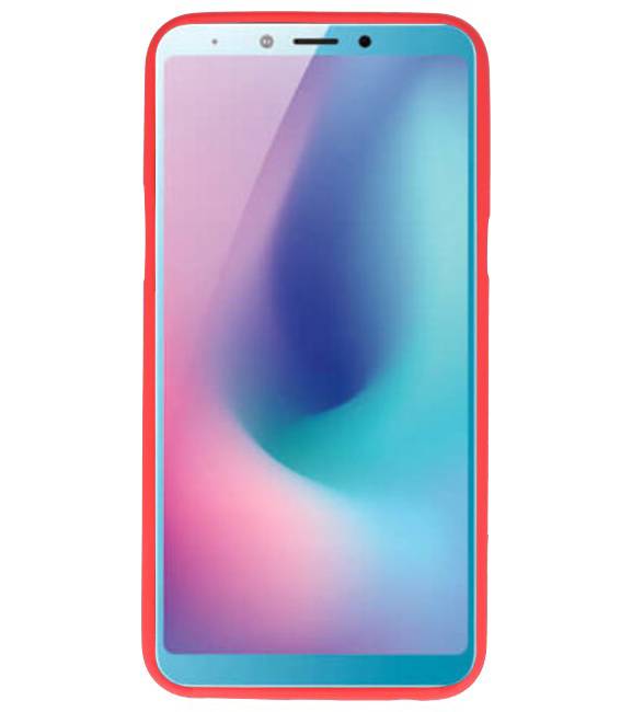 Color TPU Hoesje voor Samsung Galaxy A6s Rood