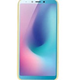 Farve TPU Taske til Samsung Galaxy A6s Gul