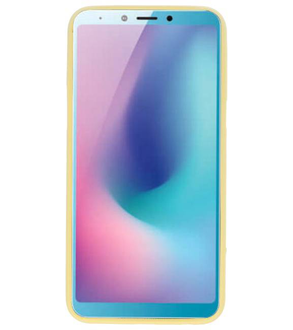 Color TPU Hoesje voor Samsung Galaxy A6s Geel