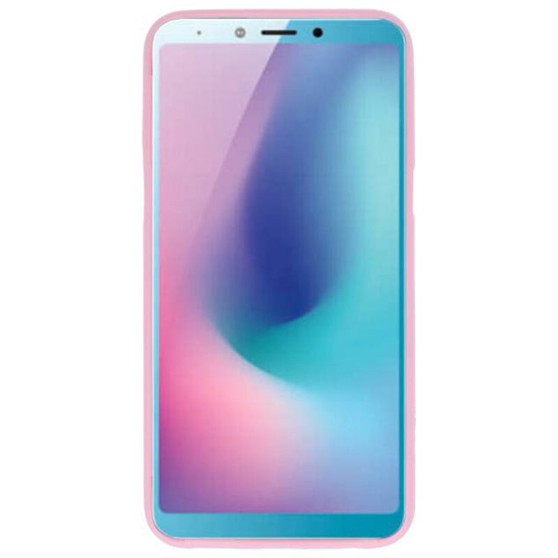 Farve TPU Taske til Samsung Galaxy A6s Pink