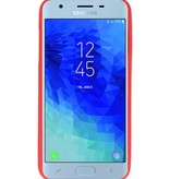 Coque TPU couleur pour Samsung Galaxy J3 2018 Rouge
