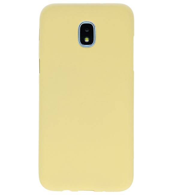 Coque TPU couleur pour Samsung Galaxy J3 2018 Jaune