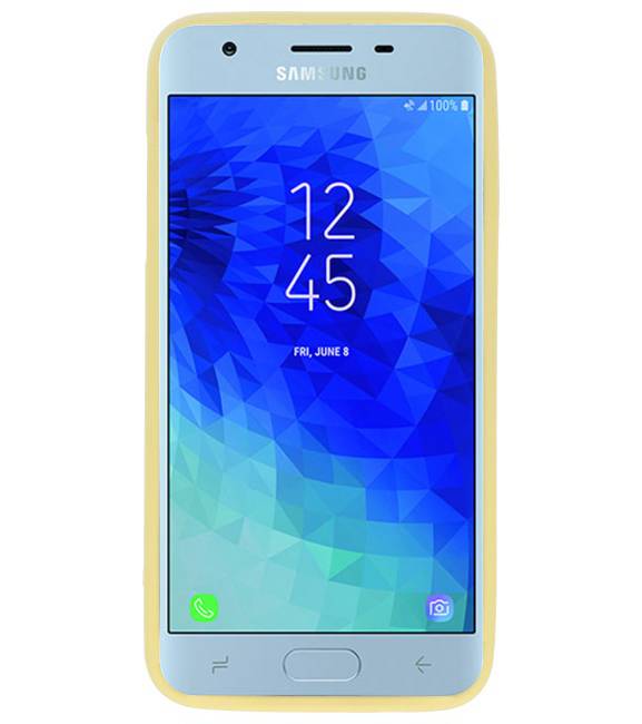 Farve TPU Taske til Samsung Galaxy J3 2018 Gul