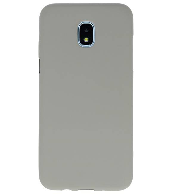 Coque TPU couleur pour Samsung Galaxy J3 2018 Gris