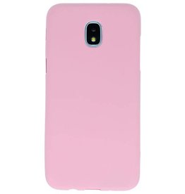 Coque TPU couleur pour Samsung Galaxy J3 2018 Rose