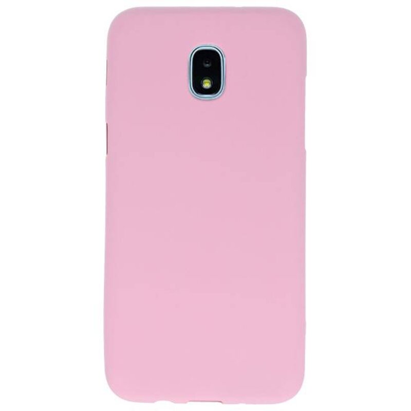 Coque TPU couleur pour Samsung Galaxy J3 2018 Rose