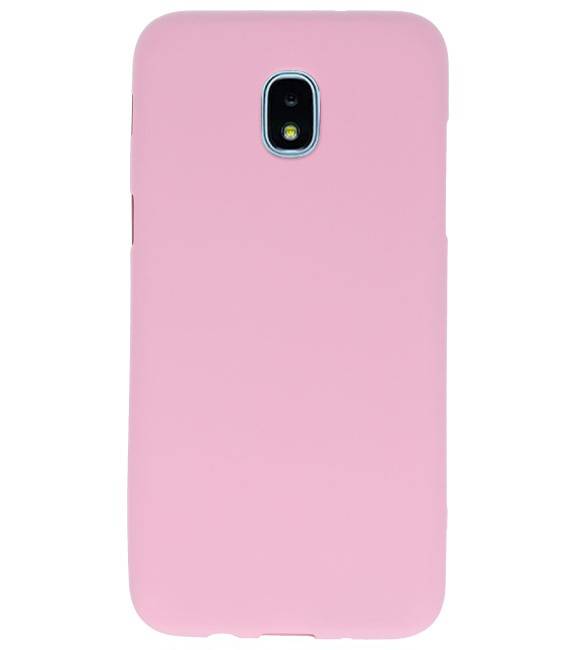 Farve TPU Taske til Samsung Galaxy J3 2018 Pink