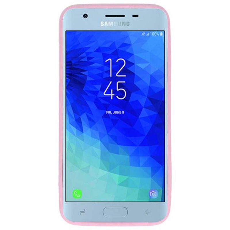 Coque TPU couleur pour Samsung Galaxy J3 2018 Rose