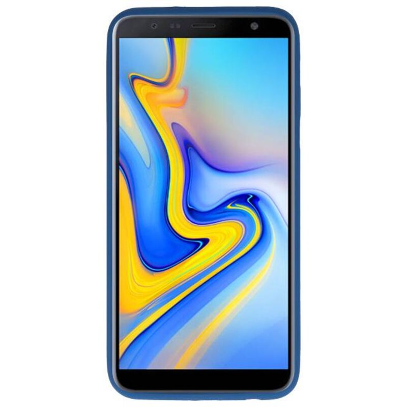 Farve TPU Taske til Samsung Galaxy A6 Plus Navy