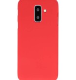 Coque TPU Couleur pour Samsung Galaxy A6 Plus Rouge
