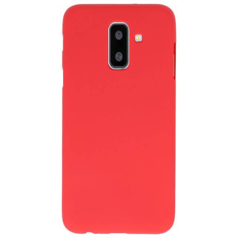 Coque TPU Couleur pour Samsung Galaxy A6 Plus Rouge