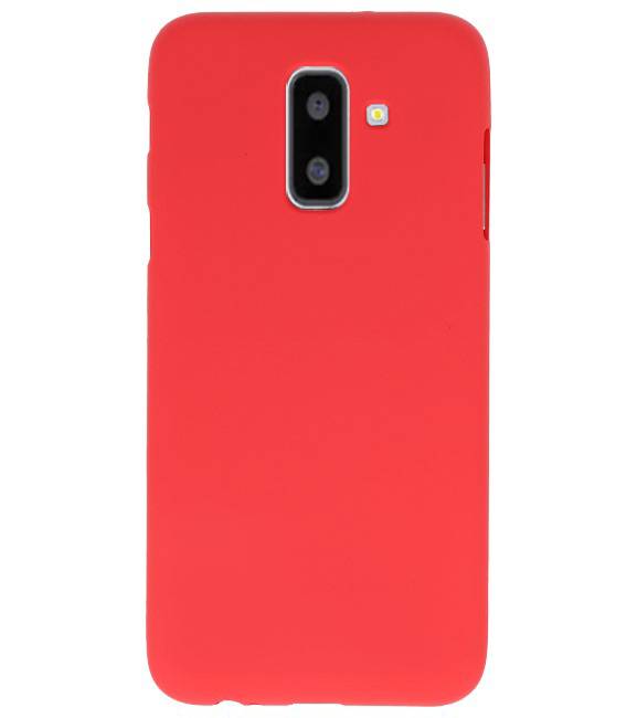 Color TPU Hoesje voor Samsung Galaxy A6 Plus Rood