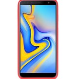 Farve TPU Taske til Samsung Galaxy A6 Plus Rød