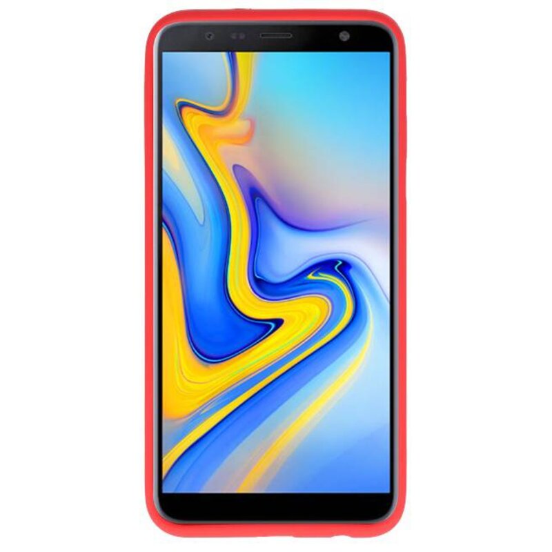 Coque TPU Couleur pour Samsung Galaxy A6 Plus Rouge