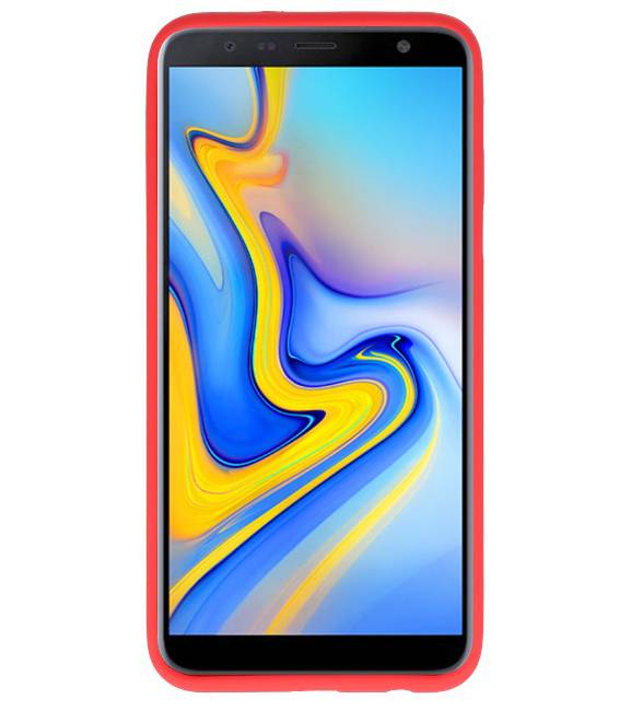 Farve TPU Taske til Samsung Galaxy A6 Plus Rød
