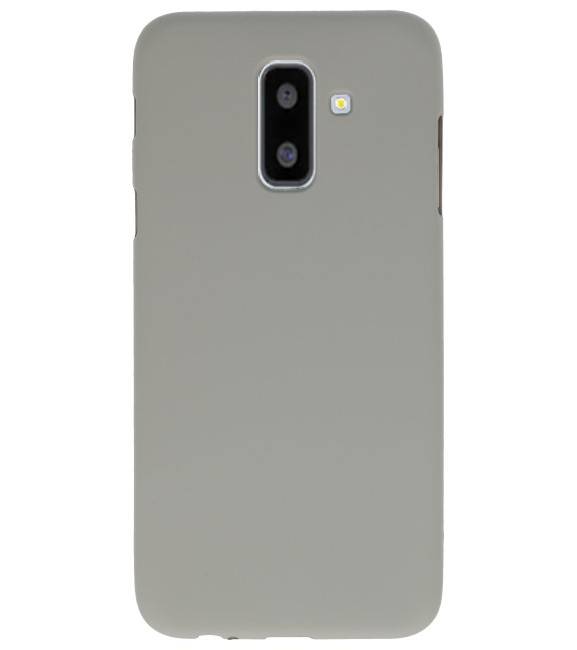 Color TPU Hoesje voor Samsung Galaxy A6 Plus Grijs