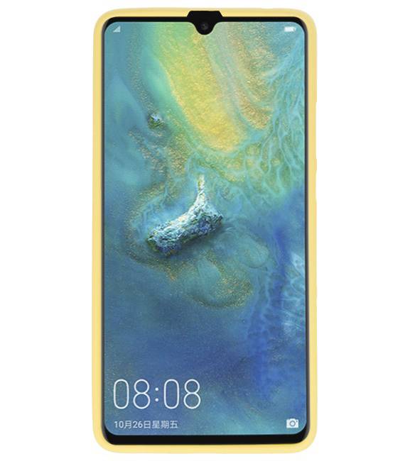 Color TPU Hoesje voor Huawei Mate 20 X Geel