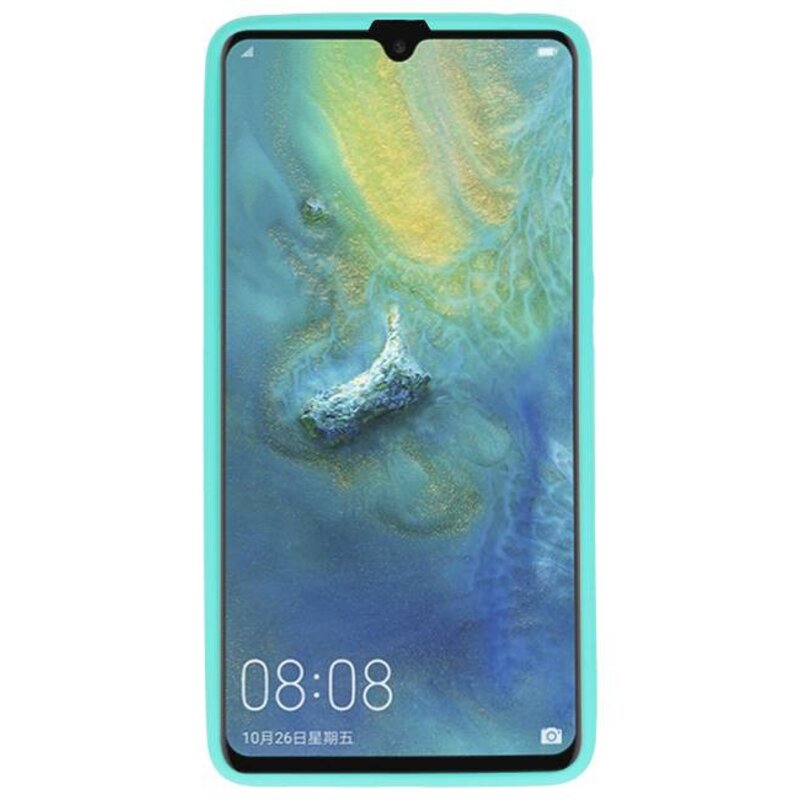 Farve TPU Taske til Huawei Mate 20 X Turkis