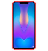 Farve TPU Taske til Huawei P Smart Plus Rød