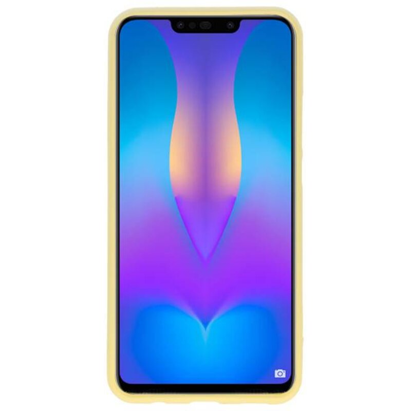 Farve TPU Taske til Huawei P Smart Plus Gul