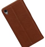 Porte-cartes en cuir délavé pour Xperia Z3 Compact Marron