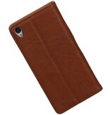 Washed Leather Map Case for Xperia Z3 Compact Brown