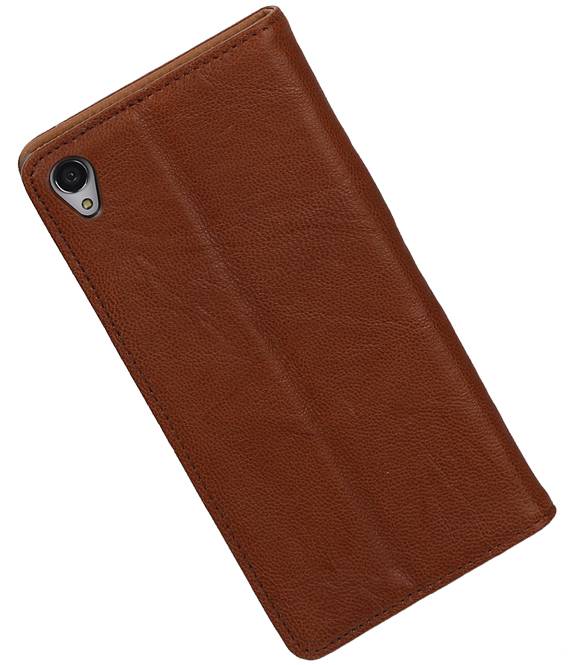 Washed Leather Map Case for Xperia Z3 Compact Brown