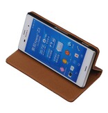 Kartenetui aus gewaschenem Leder für Xperia Z3 Compact Brown